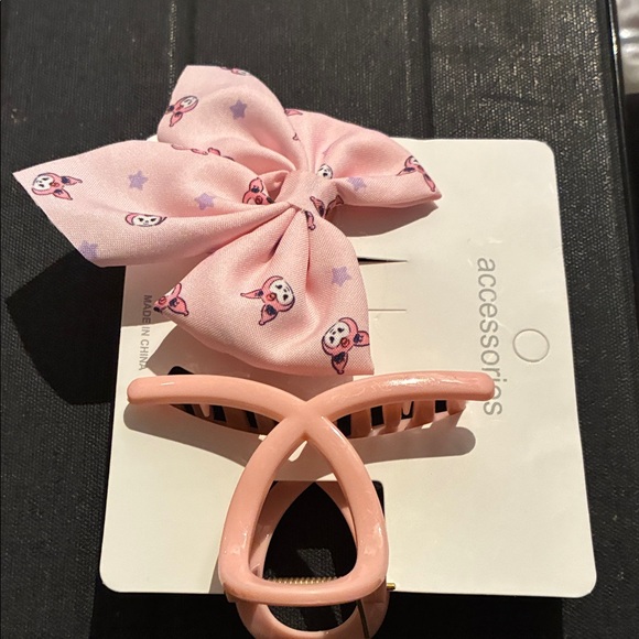 Kuromi Other - Charming Pink Hair Bow and Clip Set for Kids